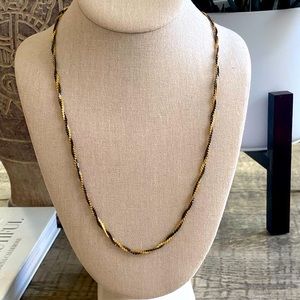 ACT II vintage black and gold twist necklace